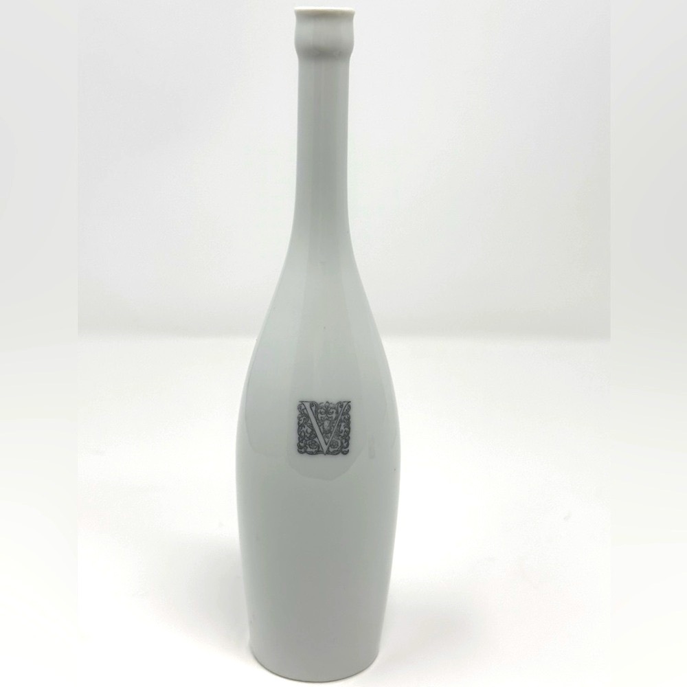 VTG LAGARDO TACKETT Schmid 1959 Tall White Bottle Cruet Oil Vinegar Vessel MCM